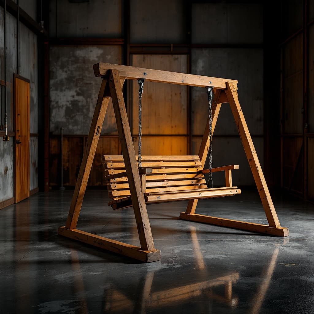 Ironwood Swing Set with Enclosed Clubhouse and Trapeze Bar