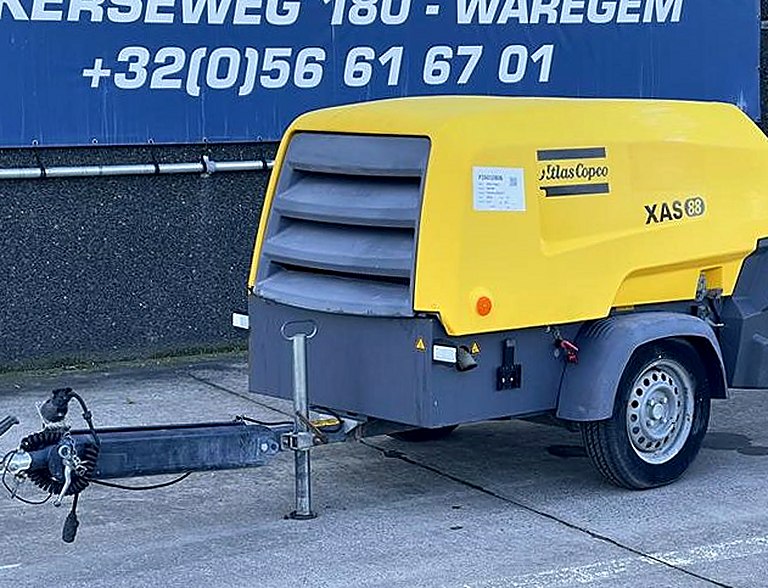 Pre-Owned Atlas Copco XAS 88 Portable Air Compressor, 177 CFM — 2016