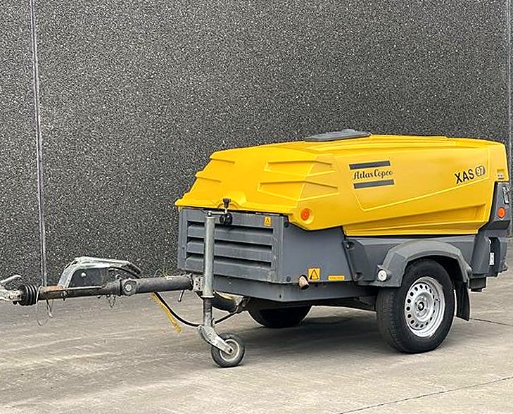 Pre-Owned Atlas Copco XAS 97 Portable Air Compressor, 187 CFM — 2015
