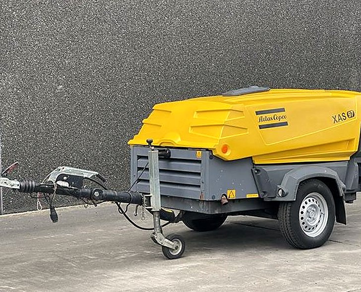 Pre-Owned Atlas Copco XAS 97 Portable Air Compressor, 187 CFM — 2016