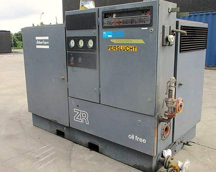 Pre-Owned Atlas Copco ZR 30 E Rotary Screw Air Compressor, 155 CFM