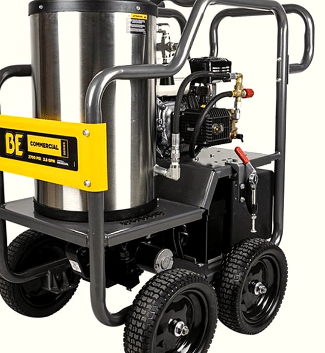 New BE HW2765HG Hot Water Gas Pressure Washer 2700 PSI 2.5 GPM Honda GC190